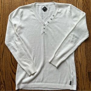 Blanc de Nil 💯 organic cotton white sweater size S T2